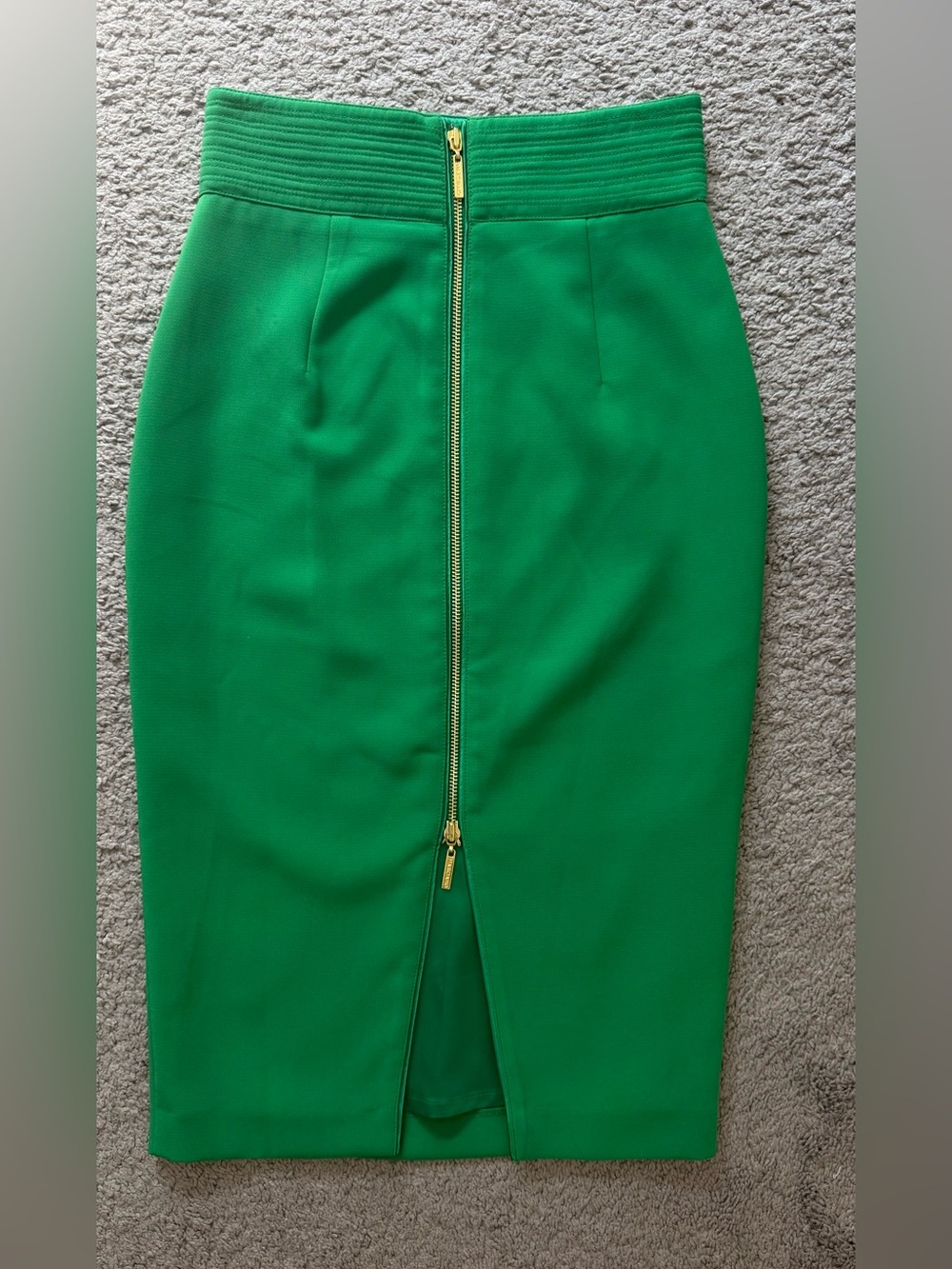Marciano Emerald Green High-Waist Pencil Skirt Double Zipper size 4 - Picture 3 of 10